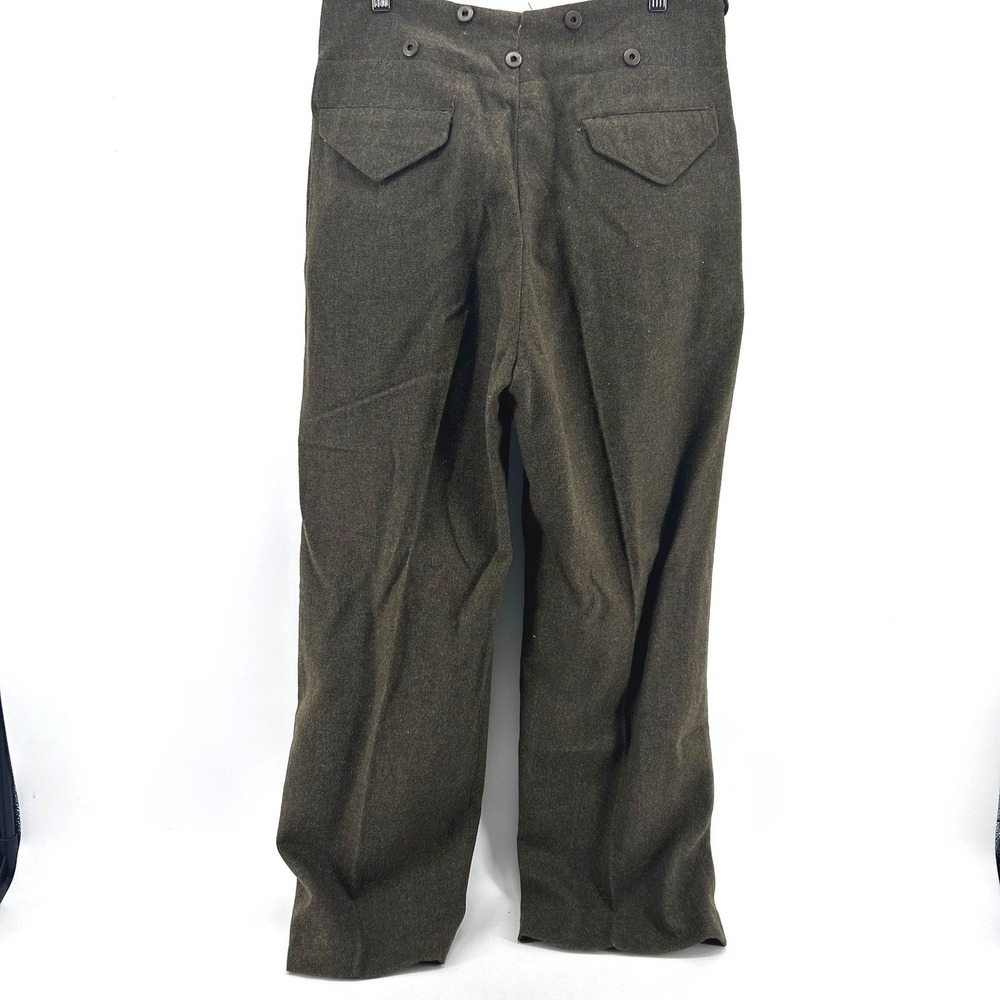 VTG 1955 Royal Canadian Army Cadet Battledress Wool Trousers 32x29 Olive Drab - Picture 6 of 6